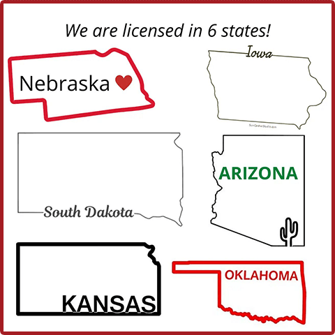 A set of six states that are in each state.