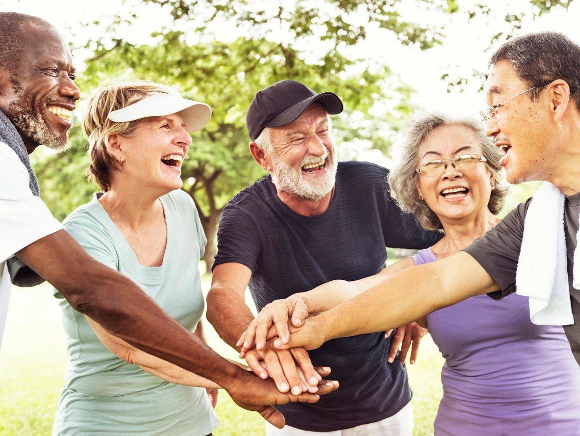 A group of people standing next to each other.